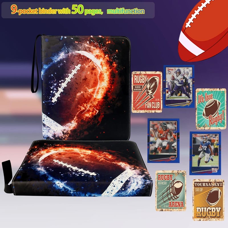 CDROPS Card Binder Compatible with Football Card, Trading Card, MTG and Other TCG, Fits 900 Cards with 50 Removable Pages, Card Holder Collector for Standard Size Card - Image 5